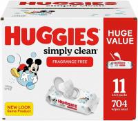 704 Huggies Simply Clean Baby Diaper Wipes