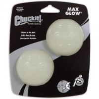 2 Chuckit Max Glow Ball Dog Toy