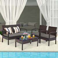 Costway Patio Rattan Wicker Furniture Set