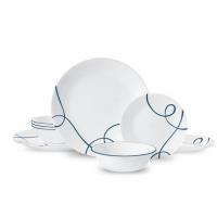 Corelle Lia White and Blue Dinnerware Set