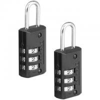 2 Master Lock 646T Luggage 3-Dial Combination Padlock