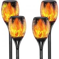 4 33-LED Solar Outdoor Landscape Waterproof Flame Lighting