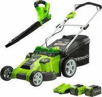 Greenworks Bundle 20in Cordless Lawn Mower with Battery