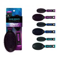 2 Conair Nylon Bristle Oval Cushion Hair Brush Set