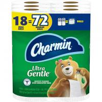 18 Charmin Mega Rolls Ultra Gentle Toilet Paper