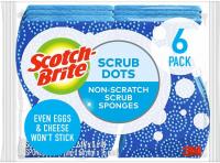 6 Scotch-Brite Scrub Dots Non-Scratch Scrub Sponge