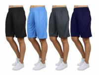 4 Lightweight Breathable Active Performance Mesh Shorts