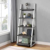 72in Bayside Furnishings Ladder Bookcase