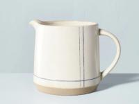 Engineered Stripe Stoneware Pitcher