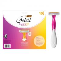 10 BIC Women\'s 3-Blade Disposable Razors with Aloe Vera