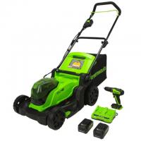 48V 17in Greenworks Brushless Lawn Mower with Driver