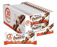 30 Kinder Bueno Milk Chocolate and Hazelnut Cream Candy Bars