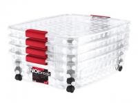 4 NOBreak Underbed Plastic Storage Bin with Locking Lids