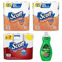 24 Scott Toilet Paper + 6 Paper Towels + Palmolive Dish Soap