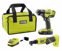 Ryobi 18V One+ Impact Wrench and Impact Ratchet Kit