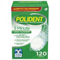 120 Polident 3-Minute Antibacterial Denture Cleanser