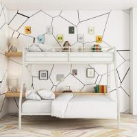 DHP Dusty Twin Over Full Metal Bunk Bed Frame