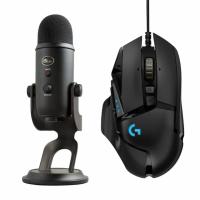 Yeti Blackout USB Microphone with Logitech G502 HERO Mouse