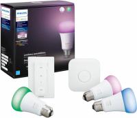 3-Bulb Philips Hue White & Color Ambiance A19 LED Starter Kit