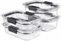 Rubbermaid Brilliance Glass Storage Set 4 Food Containers