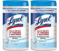 2 Lysol Disinfecting Wipes Crisp Linen