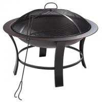 Mainstays 26in Metal Round Outdoor Wood Burning Fire Pit