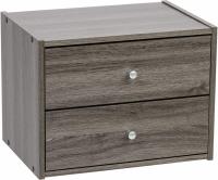 IRIS USA SBDR Modular Wood Stacking Storage Box with Drawer