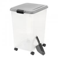 Iris X-Large Chrome Rolling Tote with Latching Lid