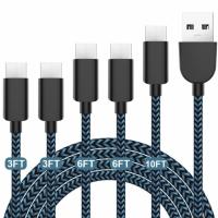 5 USB-C to USB-A Charging Cables