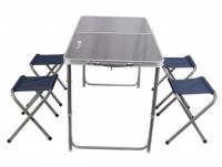 Ozark Trail Durable Steel and Aluminum Table Set with Stools