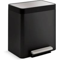 Kohler 8-Gallon Compact Black Stainless Step Trash Can