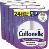 24 Cottonelle Ultra Comfort Toilet Paper Rolls