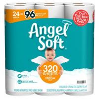 24 Angel Soft Mega Rolls 2-Ply Toilet Paper Rolls