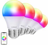 Linkind RGB 60W 4 Equivalent Dimmable Smart Light Bulbs