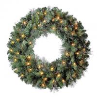 Holiday Time Pre-Lit Clear Scottsdale Pine Artificial Christmas Wreath