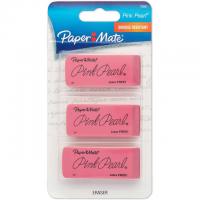 Paper Mate 3 Pink Pearl Erasers