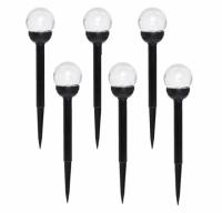 Mainstays Solar Powered Glass Crackle LED Path Lights 6 Pack