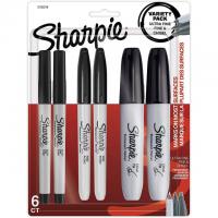 Sharpie Permanent Markers 6 Variety Pack