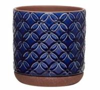 Southern Patio Griffy Blue Ceramic Indoor Pot