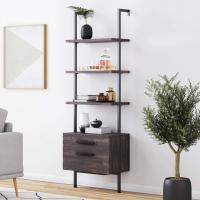 Nathan James Theo Open Shelf Industrial Bookcase