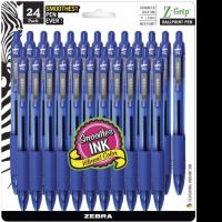 24 Zebra Pen Z-Grip Retractable Ballpoint Pens