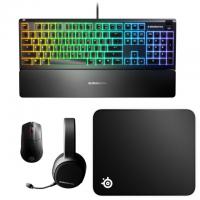 SteelSeries Apex 3 Keyboard with Rival 3 Mouse and Arctis Headset