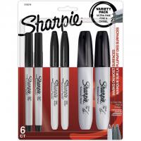 6 Sharpie Permanent Markers Variety Pack