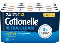 24 Cottonelle Ultra Clean Toilet Paper Rolls