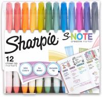 12 Sharpie S-Note Creative Chisel Tip Markers