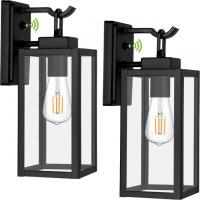 2 Hykolity Outdoor Wall Lantern with Dusk to Dawn Sensor