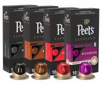 40 Nespresso Peets Coffee Espresso Capsules Variety Pack