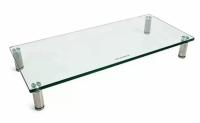 Monoprice Workstream 22in x 9.5in Glass Multimedia Desktop Stand