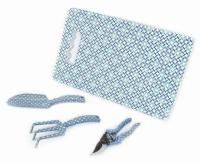 Essentials Blue Gardening Aluminum 4-Piece Tool Set