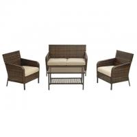 Hampton Bay Gableton 4-Piece Steel Outdoor Patio Seat Set